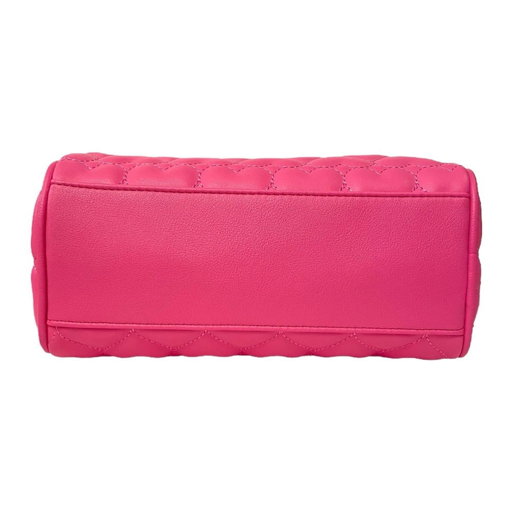 Juicy Couture Dome Satchel Pink Heart Quilted Purse Handbag Crossbody Bag NWT - Picture 8 of 10